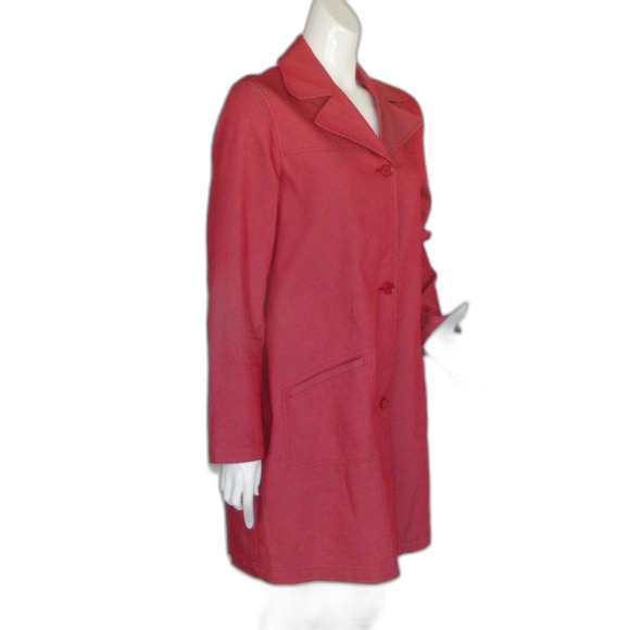 OLD NAVY Maternity Coat, M, Trench, Dusty red, Pockets, Buttons - Picture 2 of 11